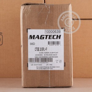 Photo detailing the 38 SPECIAL MAGTECH +P 125 GRAIN SJSP (50 ROUNDS) for sale at AmmoMan.com.