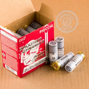 Photo detailing the 12 GAUGE FIOCCHI 2-3/4" 1-1/8 OZ. #7.5 SHOT (250 ROUNDS) for sale at AmmoMan.com.