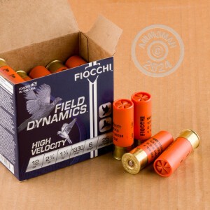 Image of 12 GAUGE FIOCCHI OPTIMA SPECIFIC HIGH VELOCITY 2-3/4" GRAIN #6 SHOT (25 SHELLS)