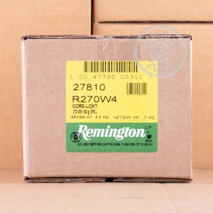 Photo detailing the 270 WIN REMINGTON CORE-LOKT 150 GRAIN SOFT POINT (20 ROUNDS) for sale at AmmoMan.com.