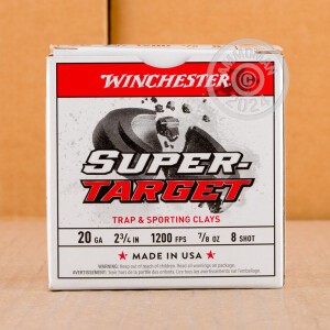 Image of 20 GAUGE WINCHESTER SUPER TARGET 2-3/4" 7/8 OZ #8 SHOT (250 ROUNDS)