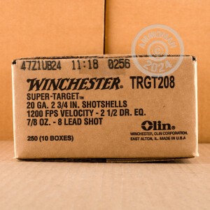 Image of 20 GAUGE WINCHESTER SUPER TARGET 2-3/4" 7/8 OZ #8 SHOT (250 ROUNDS)