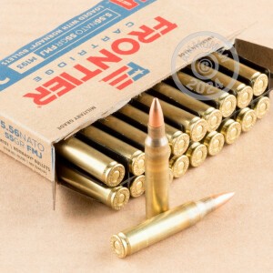 Image of the 5.56X45MM HORNADY FRONTIER 55 GRAIN FMJ M193 (500 ROUNDS) available at AmmoMan.com.