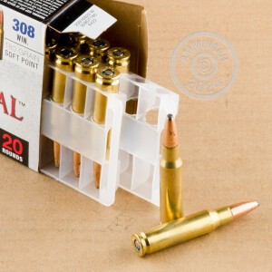 Photo detailing the 308 WIN FEDERAL NON-TYPICAL WHITETAIL 180 GRAIN SP (200 ROUNDS) for sale at AmmoMan.com.