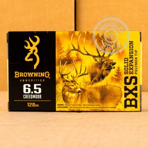 An image of 6.5MM CREEDMOOR ammo made by Browning at AmmoMan.com.