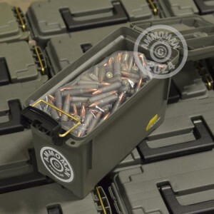 Image detailing the steel case and boxer primers on 750 rounds of Mixed ammunition.