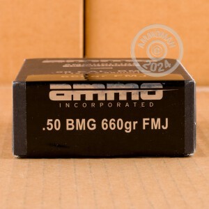 Image of Ammo Incorporated .50 BMG rifle ammunition.