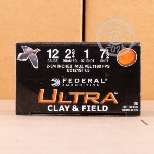 Image of 12 GAUGE FEDERAL ULTRA CLAY & FIELD 2-3/4" 1 OZ. #7.5 SHOT (250 ROUNDS)