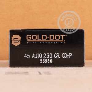 Image of .45 ACP SPEER GOLD DOT 230 GRAIN JHP (50 ROUNDS)