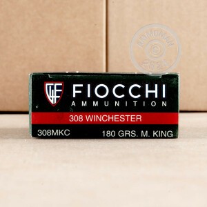 Photo detailing the 308 WIN FIOCCHI EXACTA 180 GRAIN SIERRA MATCHKING HP (20 ROUNDS) for sale at AmmoMan.com.