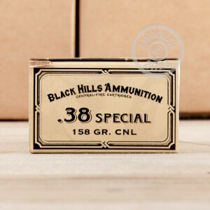 Photograph showing detail of 38 SPECIAL BLACK HILLS COWBOY ACTION 158 GRAIN CNL (500 ROUNDS)