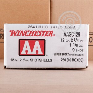 Image of the 12 GAUGE 2-3/4" WINCHESTER SPORT CLAY 1-1/8 OZ  #9 AA (250 ROUNDS) available at AmmoMan.com.