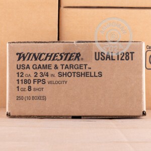 Image of 12 GAUGE WINCHESTER USA GAME & TARGET 2-3/4" 1 OZ. #8 SHOT (250 ROUNDS)