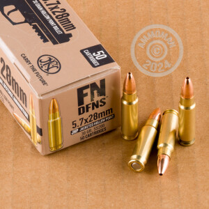 Photo of 5.7 x 28 JHP ammo by FN Herstal for sale at AmmoMan.com.