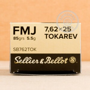 Image of 7.62 TOKAREV SELLIER & BELLOT 85 GRAIN FMJ (50 ROUNDS)