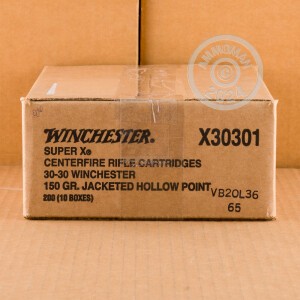 Image of the 30-30 WINCHESTER SUPER-X 150 GRAIN JHP (20 ROUNDS) available at AmmoMan.com.
