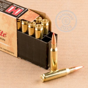 Image of the 7MM-08 HORNADY CUSTOM LITE 120 GRAIN JHP (20 ROUNDS) available at AmmoMan.com.