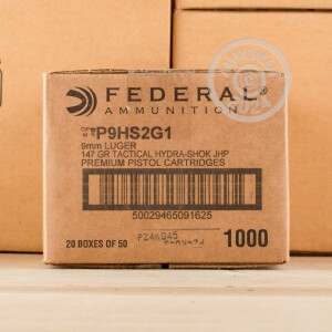 Image of 9MM FEDERAL HYDRA-SHOK 147 GRAIN JHP (1000 ROUNDS)