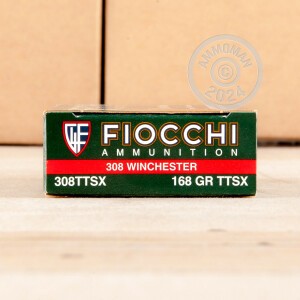Image of the 308 WIN FIOCCHI EXTREMA BARNES 168 GRAIN TSX (20 ROUNDS) available at AmmoMan.com.