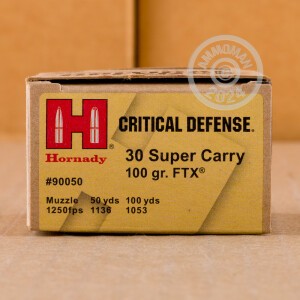 Image of 30 Super Carry pistol ammunition at AmmoMan.com.