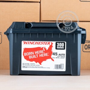 Image of 45 ACP WINCHESTER USA 230 GRAIN FMJ (300 ROUNDS IN AMMO CAN)