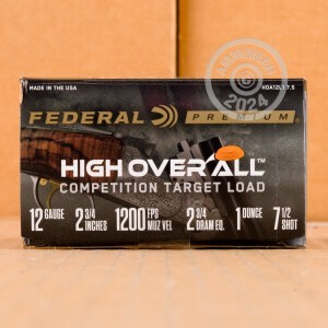 Photograph showing detail of 12 GAUGE FEDERAL HIGH OVER ALL 2-3/4" 1 OZ. #7.5 SHOT (25 ROUNDS)