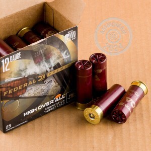 Photo detailing the 12 GAUGE FEDERAL HIGH OVER ALL 2-3/4" 1 OZ. #7.5 SHOT (25 ROUNDS) for sale at AmmoMan.com.