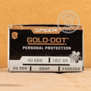 Photograph showing detail of 40 S&W SPEER GOLD DOT 180 GRAIN JHP (500 ROUNDS)