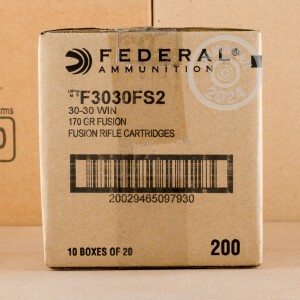 Photograph showing detail of 30-30 WIN FEDERAL FUSION 170 GRAIN FUSION (20 ROUNDS)