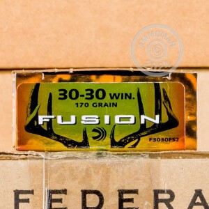 Photo detailing the 30-30 WIN FEDERAL FUSION 170 GRAIN FUSION (20 ROUNDS) for sale at AmmoMan.com.