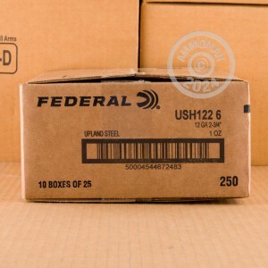 Photograph showing detail of 12 GAUGE FEDERAL UPLAND STEEL 2-3/4" 1 OZ. #6 STEEL SHOT (250 ROUNDS)