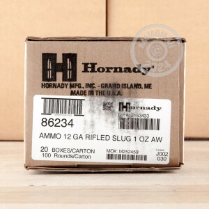 Image of the 12 GAUGE HORNADY AMERICAN WHITETAIL 2-3/4" 1 OZ. RIFLED SLUG (5 ROUNDS) available at AmmoMan.com.