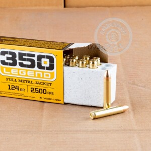 Photo of 350 Legend FMJ ammo by Browning for sale.