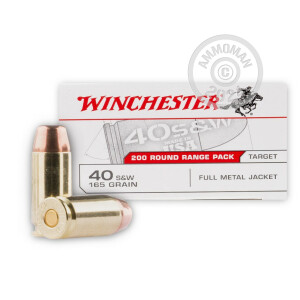 Photograph showing detail of 40 S&W WINCHESTER 165 GRAIN FMJ (600 ROUNDS)