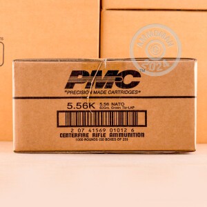 Image of 5.56x45MM PMC X-TAC GREEN TIP M855 NATO 62 GRAIN FULL METAL JACKET (1000 ROUNDS)