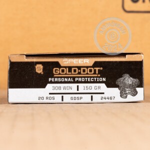 Photograph showing detail of 308 WIN SPEER GOLD DOT 150 GRAIN SP (20 ROUNDS)