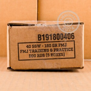 Image of the 40 S&W BROWNING 180 GRAIN FMJ (100 ROUNDS) available at AmmoMan.com.