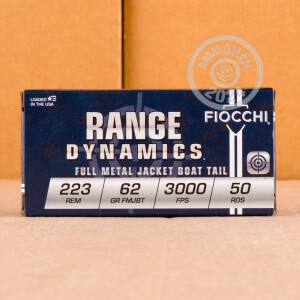 Image of 223 Remington ammo by Fiocchi that's ideal for training at the range.
