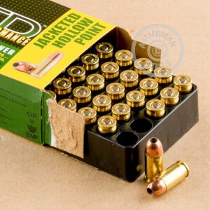 Photograph showing detail of 380 AUTO REMINGTON HTP 88 GRAIN JACKETED HOLLOW POINT (50 ROUNDS)