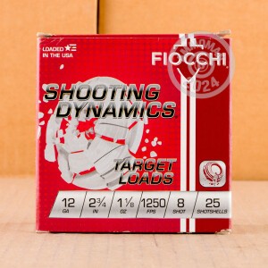 Image of the 12 GAUGE FIOCCHI 2-3/4" 1-1/8 OZ. #8 SHOT (250 ROUNDS) available at AmmoMan.com.