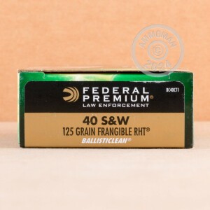 Image of the 40 S&W FEDERAL BALLISTICLEAN RHT 125 GRAIN FRANGIBLE (1000 ROUNDS) available at AmmoMan.com.