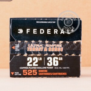 Image of 22 LR FEDERAL ULTRA 36 GRAIN CPHP (5250 ROUNDS)