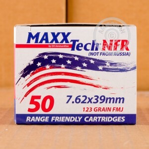 Image of the 7.62X39 MAXX TECH NFR 123 GRAIN FMJ (50 ROUNDS) available at AmmoMan.com.