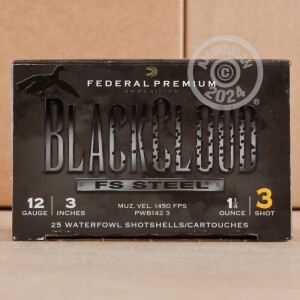 Image of 12 GAUGE FEDERAL BLACKCLOUD 3" 1-1/4 OZ. #3 STEEL SHOT (25 ROUNDS)