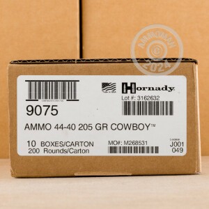 Image of 44-40 WCF ammo by Hornady that's ideal for training at the range.