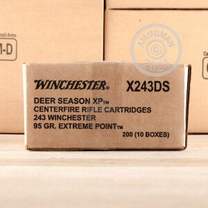 Photo detailing the 243 WIN WINCHESTER DEER SEASON XP 95 GRAIN PT (20 ROUNDS) for sale at AmmoMan.com.