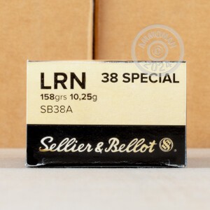 Image of the 38 SPECIAL SELLIER & BELLOT 158 GRAIN LRN (50 ROUNDS) available at AmmoMan.com.