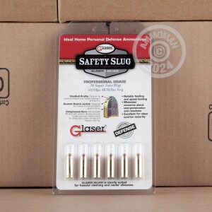 A photo of a box of Glaser Safety Slug ammo in 38 Super.