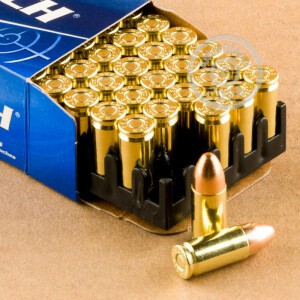 Image of Magtech 9mm Luger pistol ammunition.