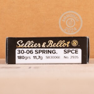 Image of 30-06 SPRINGFIELD SELLIER & BELLOT 180 GRAIN SPCE (20 ROUNDS)